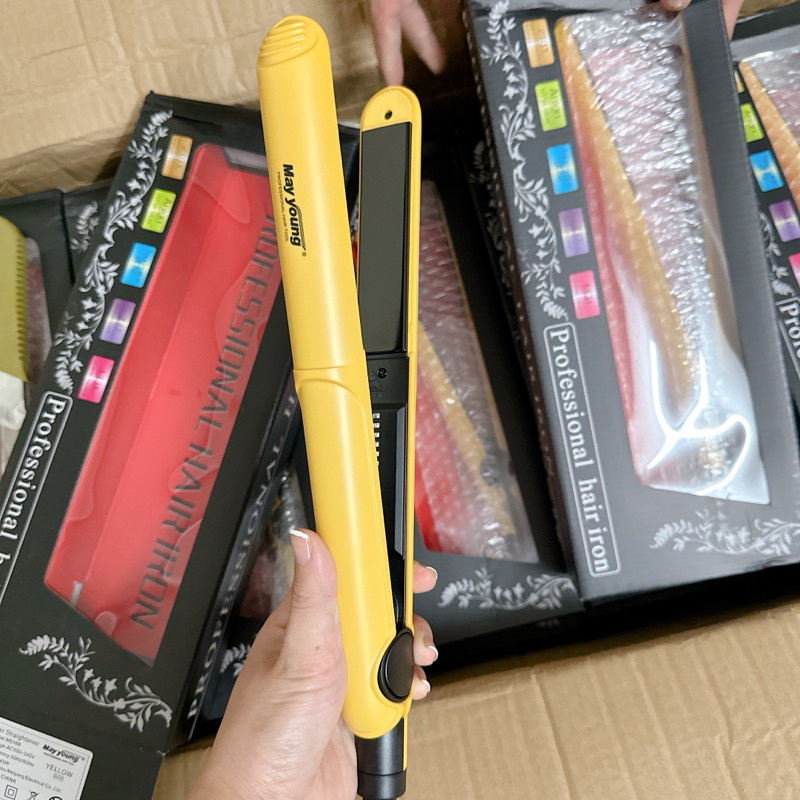 Máy dập xù vàng, máy duỗi tóc là vàng May Young chính hãng bản nhỏ