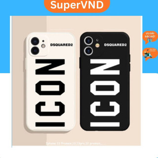 Ốp lưng iphone hình logo Icon Dsquared2 cạnh vuông,chống sốc,bảo vệ camera 7plus/8plus/x/xsmax/11/12/13/pro/promax