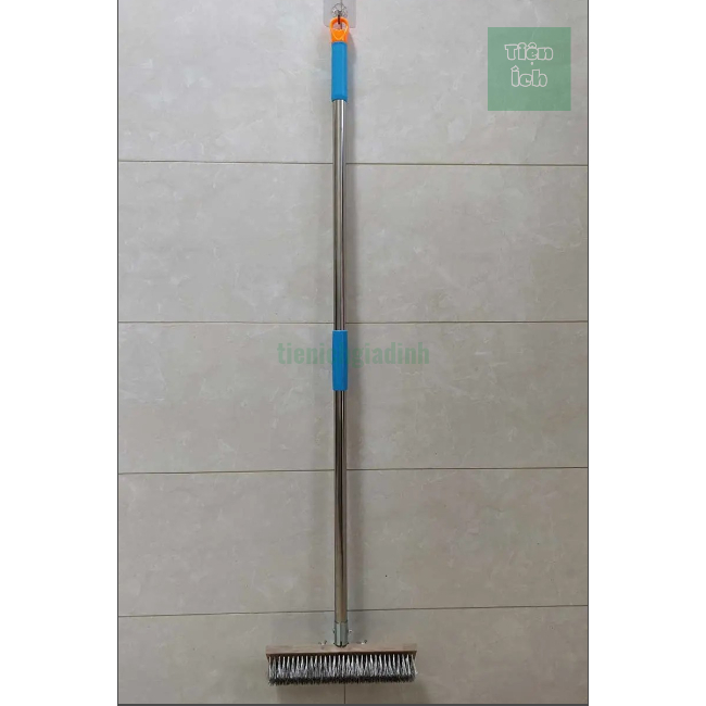 Cây Chà Sàn Sợi Thép Không Rỉ Kích Thước 20cm 30cm 50cm Tay Cầm Thanh Inox Dài 1,2 Mét