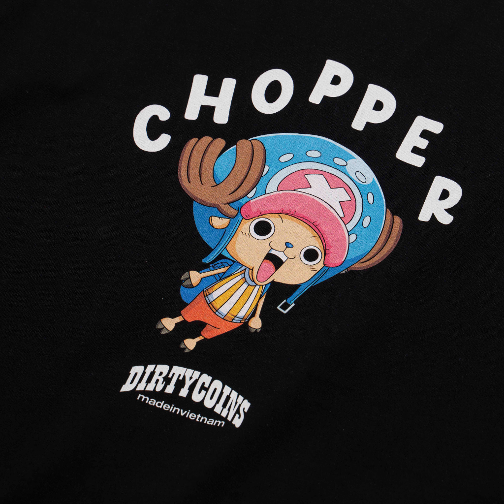 Áo Thun DirtyCoins x OnePiece Chopper Fly T-shirt - Black