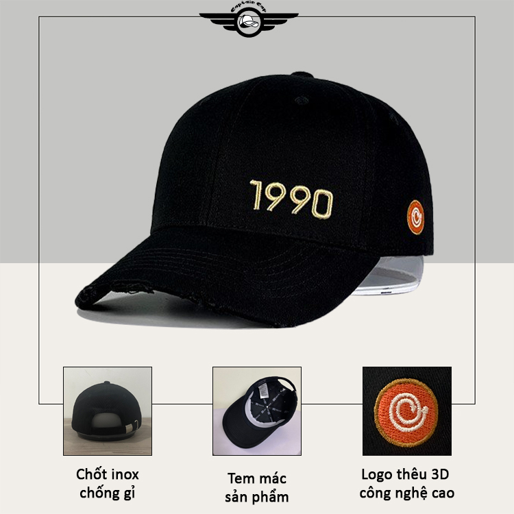 Mũ lưỡi trai Năm sinh logo phong thủy theo từng năm 1980 - 2005 cá tính, năng động, trẻ trung