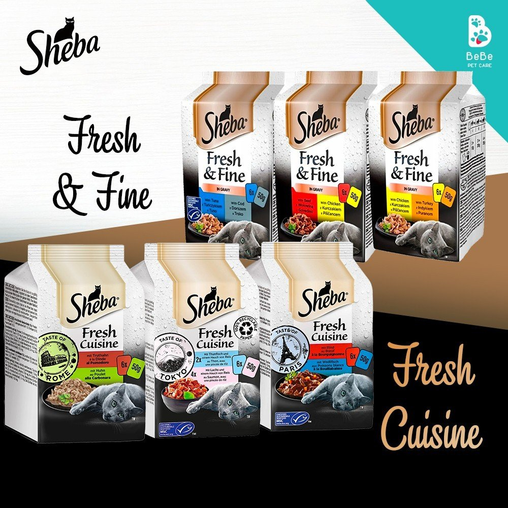 Pate SHEBA Fresh & Fine Nhiều Vị Thơm Ngon Khó Cưỡng Cho Các Boss Mèo - Nhập Khẩu Từ Đức