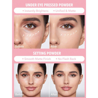 Phấn phủ kiềm dầu Sheglam Bubblegum, phấn phủ bột và phấn nén