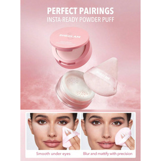 Phấn phủ kiềm dầu Sheglam Bubblegum, phấn phủ bột và phấn nén