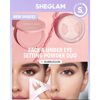Phấn phủ kiềm dầu Sheglam Bubblegum, phấn phủ bột và phấn nén