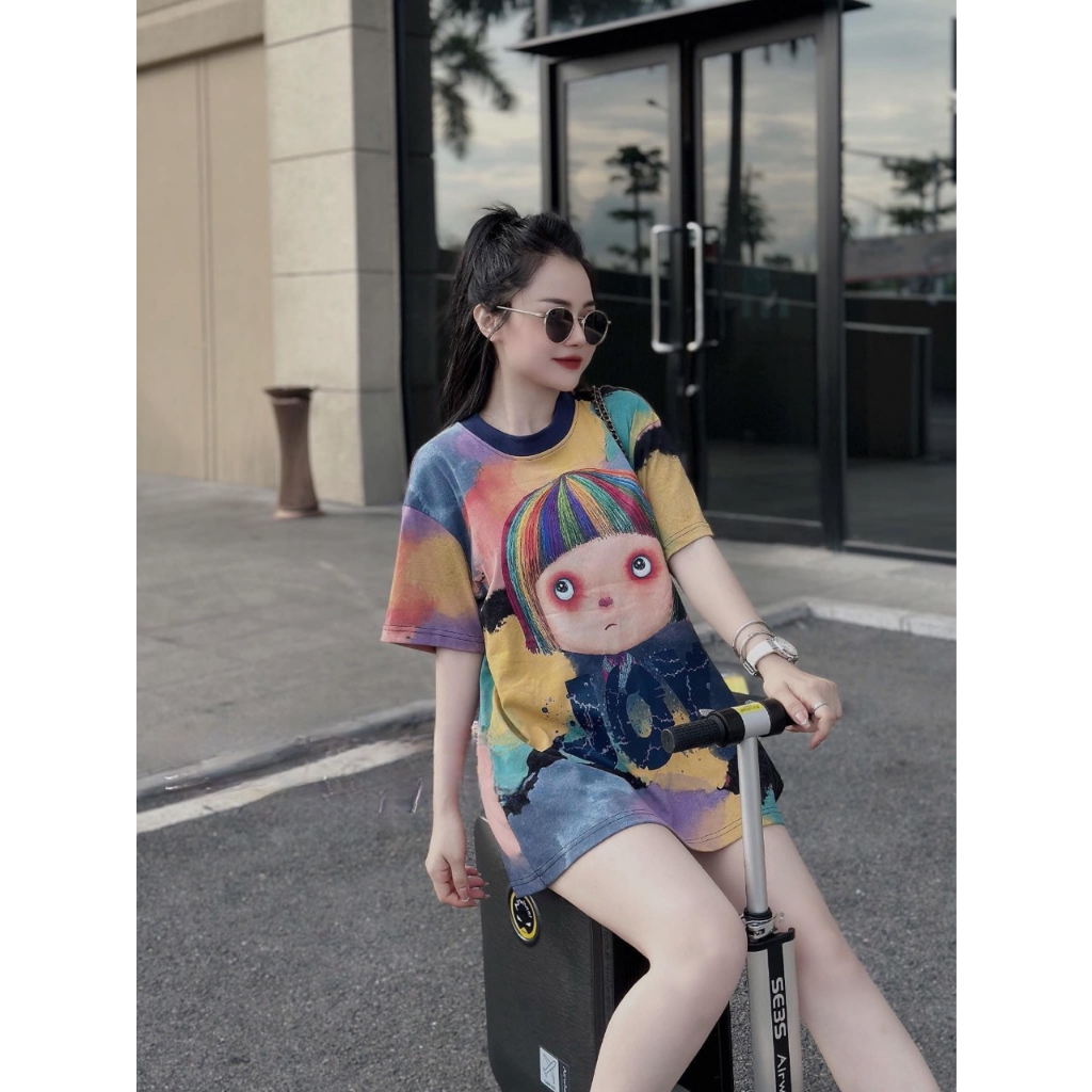 Set Áo thun nam nữ form rộng dấu quần chất thun mềm mịn mát YuRi Boutique - Áo thun Unisex