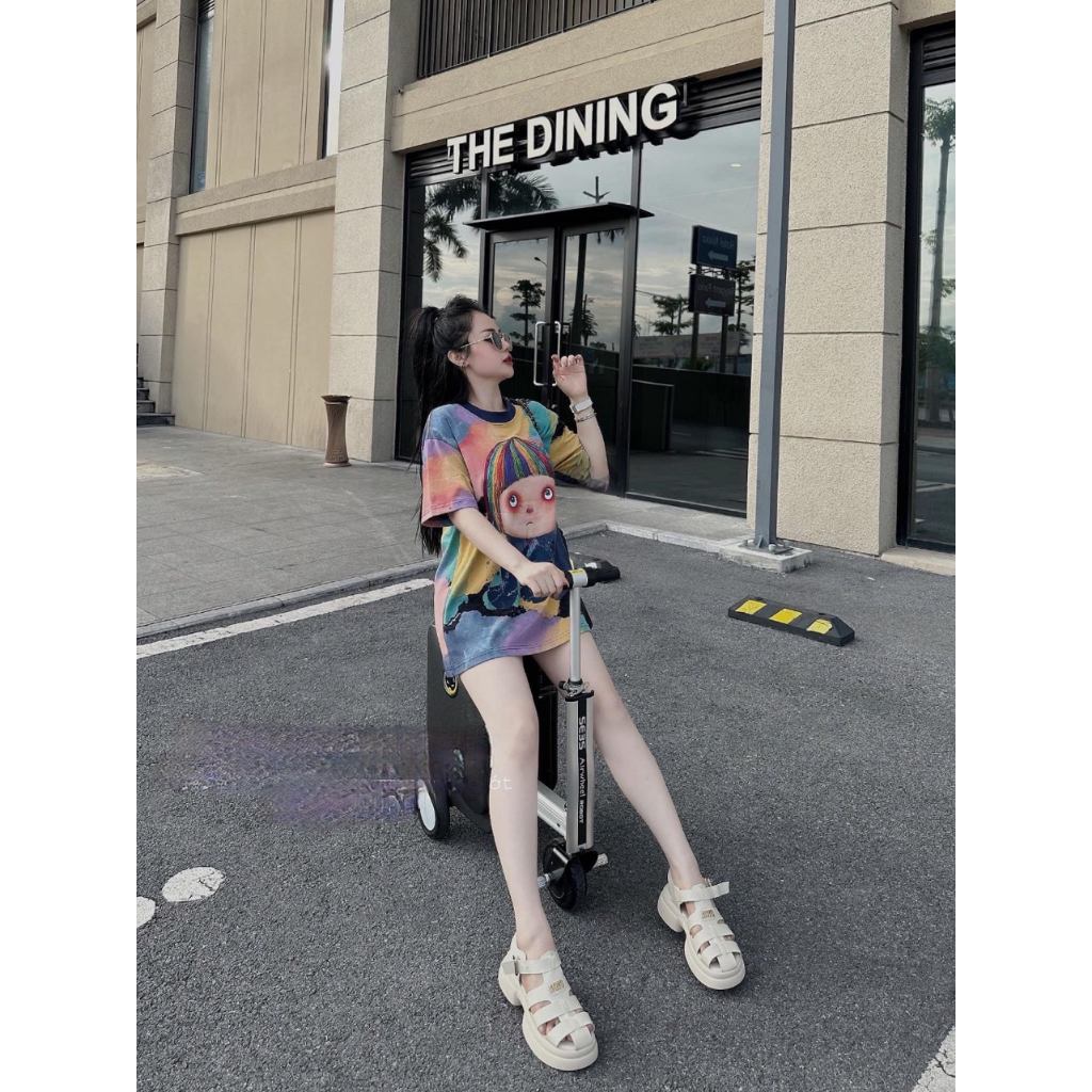 Set Áo thun nam nữ form rộng dấu quần chất thun mềm mịn mát YuRi Boutique - Áo thun Unisex