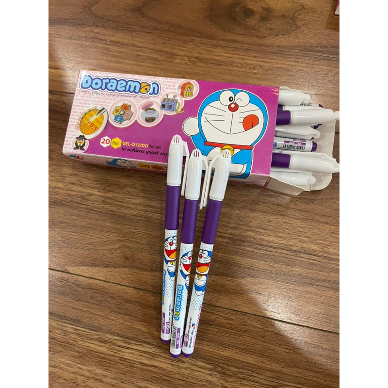 Hộp 20 Cây Bút Gel Doraemon đủ màu xanh, tím , đen