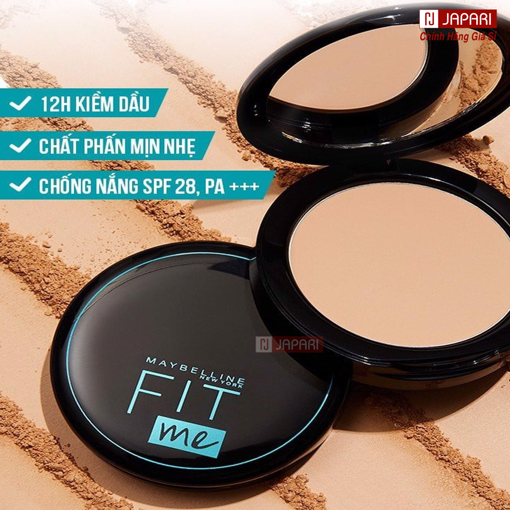 Phấn Nền Kiềm Dầu Chống Nắng Maybelline Fit Me-Phấn Phủ Trang Điểm Che Khuyết Điểm Maybeline Mỹ Phẩm Trang Điểm JAPARI