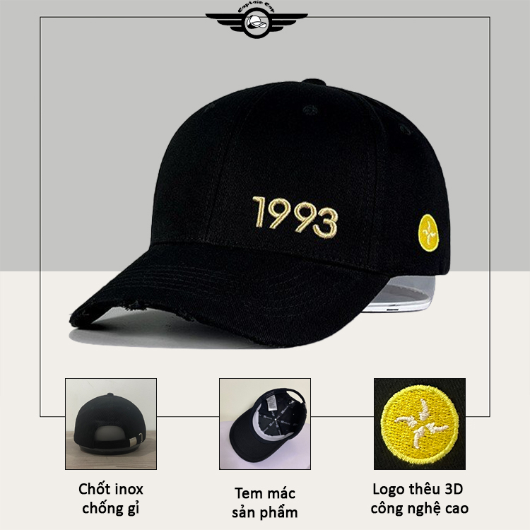 Mũ lưỡi trai Năm sinh logo phong thủy theo từng năm 1980 - 2005 cá tính, năng động, trẻ trung