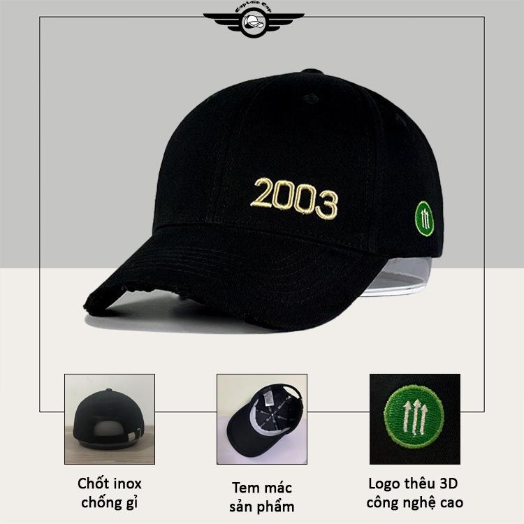 Mũ lưỡi trai Năm sinh logo phong thủy theo từng năm 1980 - 2005 cá tính, năng động, trẻ trung