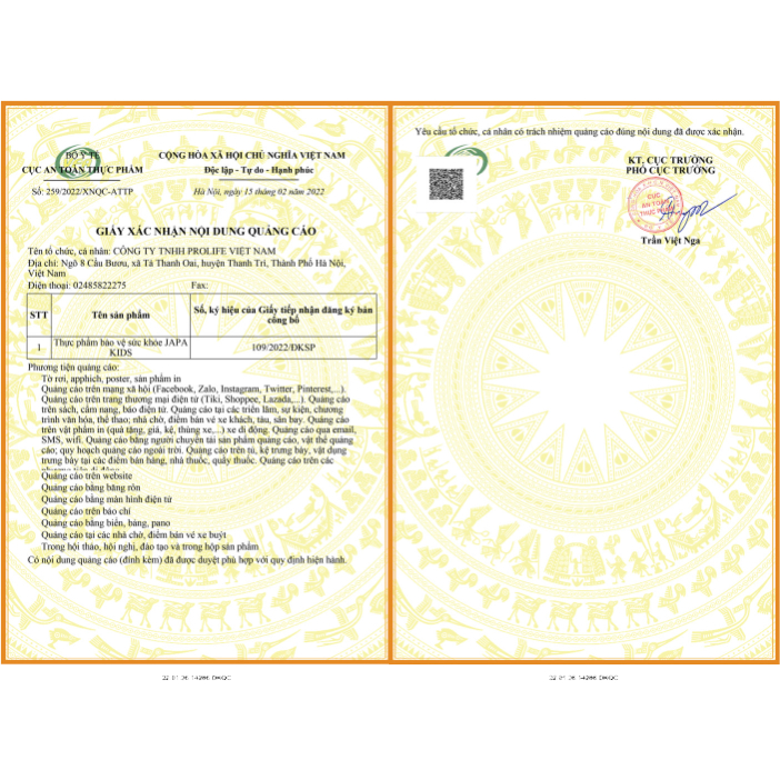 Chai siro Japa Kids ăn ngon cho bé nhập khẩu Nhật Bản chai 100ml