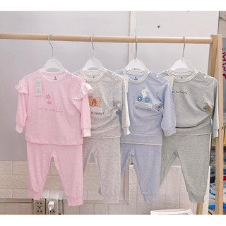 [Moon Petit] Bộ Dài Tay Cài Vai Chất Petit Siêu Mềm Mịn Hãng Moon Cho Bé 6m-3y