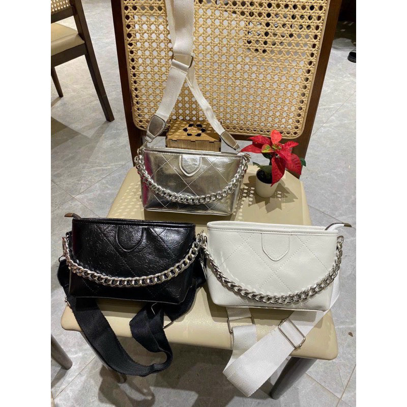 Túi xách nữ HOBO đeo chéo xách tay đeo vai phong cách Hàn Quốc