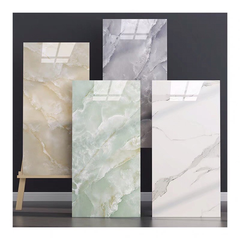 (Combo10) Tấm Dán Tường Vân Đá Bóng cao cấp 30x60cm có keo sẵn, chống thấm, cách nhiệt