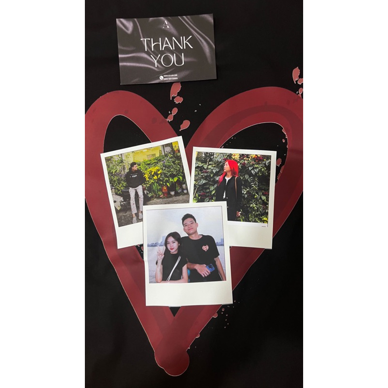 Aimee.inhn -Áo Phông In Theo Yêu Cầu Khung ảnh trái tim - In Tên Riêng Theo Yêu Cầu - Kèm hộp tặng quà