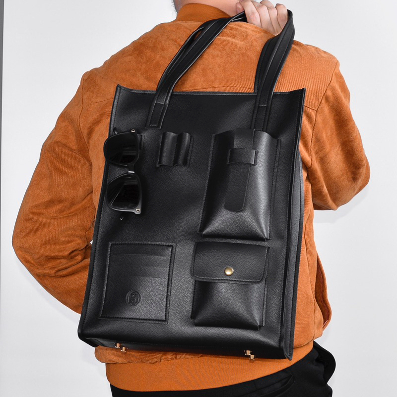 Túi da KHÔISTORE | Dividers_Túi tote balo đeo chéo đa năng_Túi thiết kế_Hàng thủ công_Túi laptop