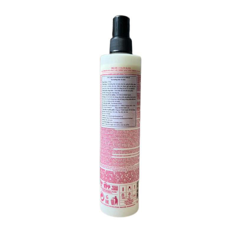 Xịt dưỡng khóa màu tóc nhuộm Selective Oncare Color Block Spray 275ml ( New )