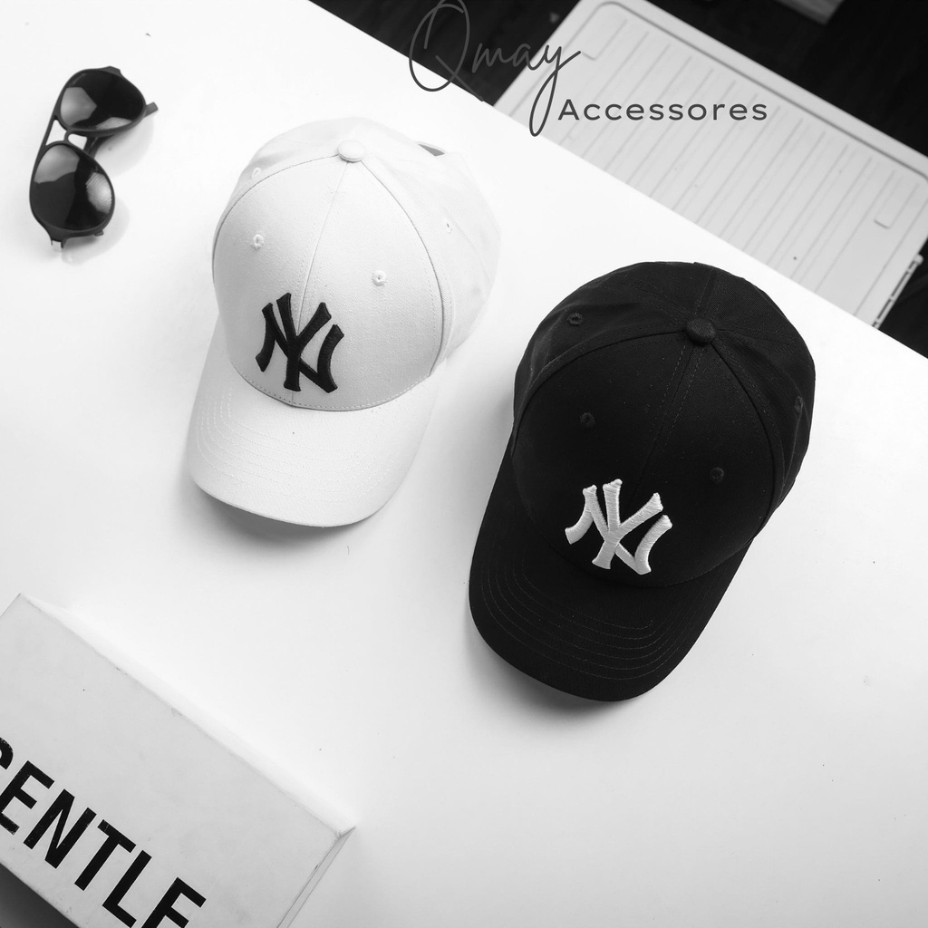 Mũ Nón Lưỡi Trai MLB Thêu Chữ NY Hàng Xuất Dư Cao Cấp Phong Cách Hàn Quốc Full Tem Tag Bao Bì