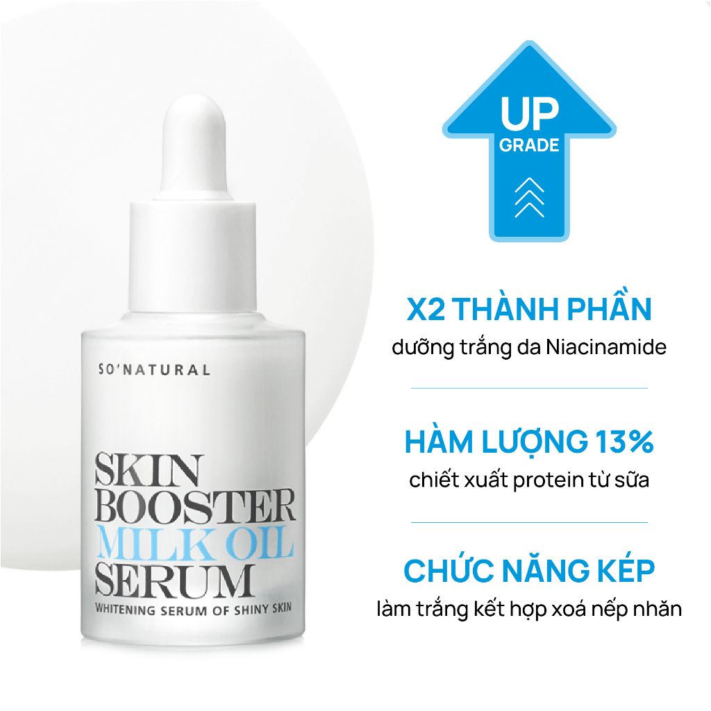 Serum dưỡng trắng So' Natural  Skin Booster Milk Oil 30ml