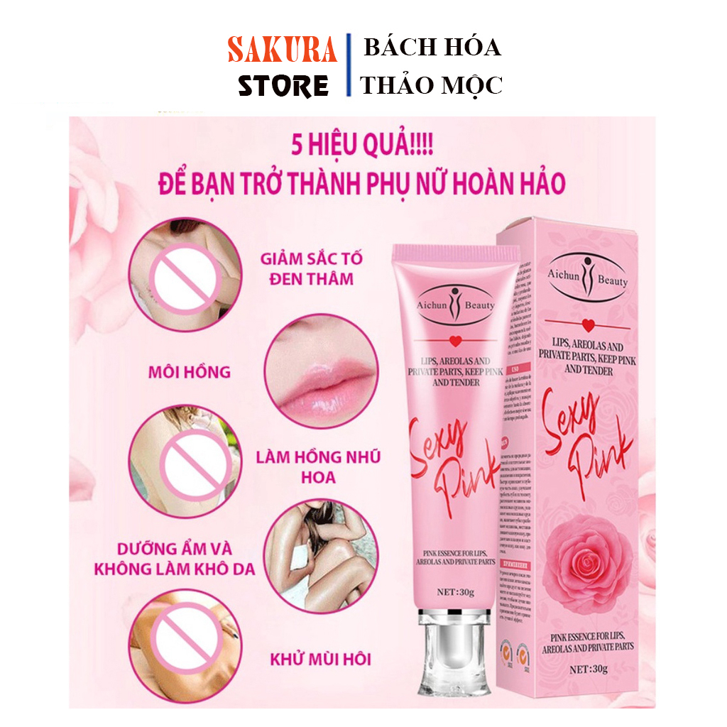 Sexy Pink Mờ thâm  làm hồng vùng kín, làm hồng nhũ hoa, giảm thâm môi làm hồng môi làm hồng bikini.