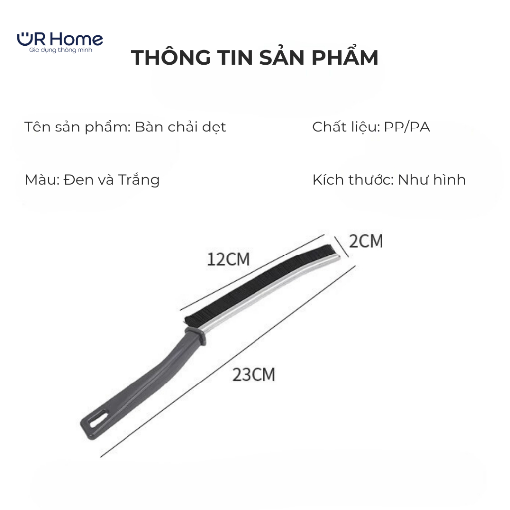 Bàn Chải Dẹt Vệ Sinh Góc Tường, Khe Hẹp, Khe Hở Góc Chết, Góc Rãnh, Khe Cửa Sổ, Nhà Tắm, Bồn Rửa Urhome