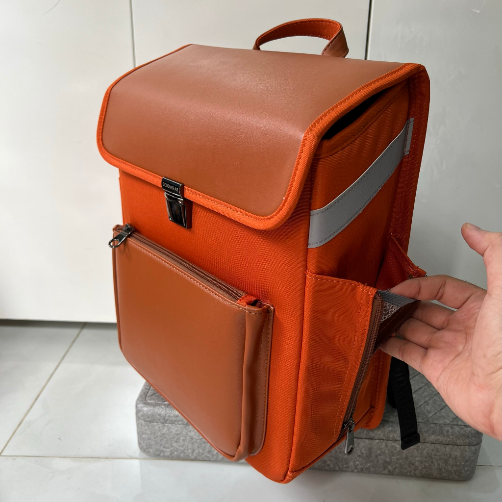 Balo Beddybear Royal Nâu Cam dành cho Bé Cấp 1 từ 06 tuổi trở lên -GZ-NAUCAM. Kích thước 29 x 37 x 17 cm Chính hãng