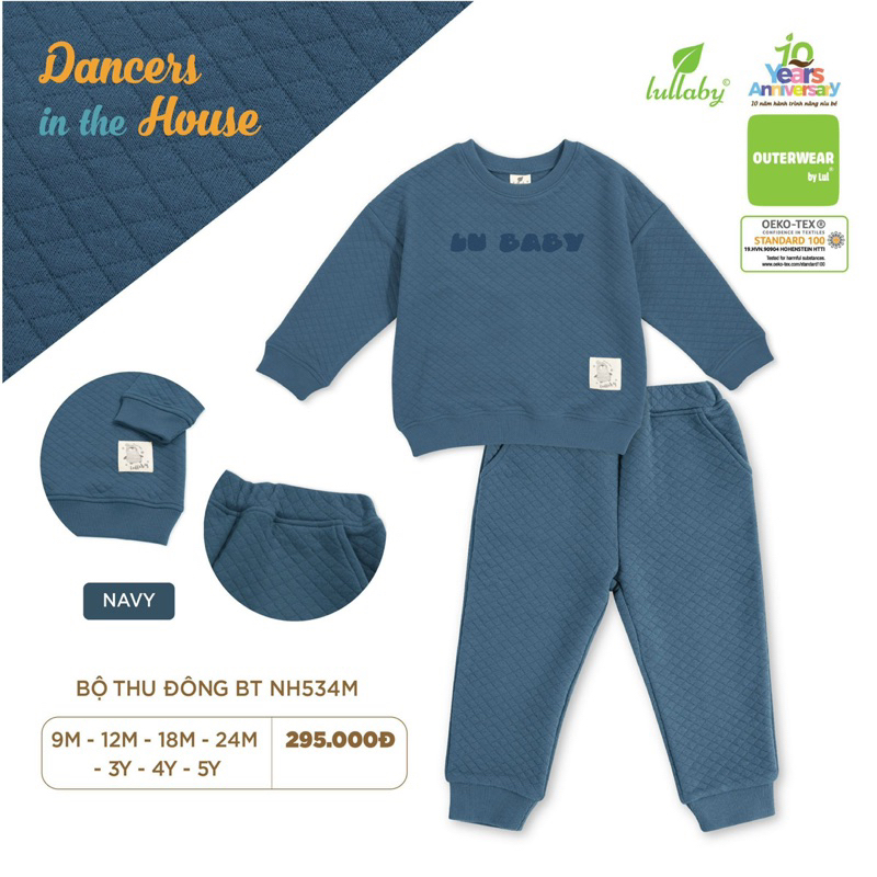 Bộ dài tay chần bông ấm áp - LULLABY