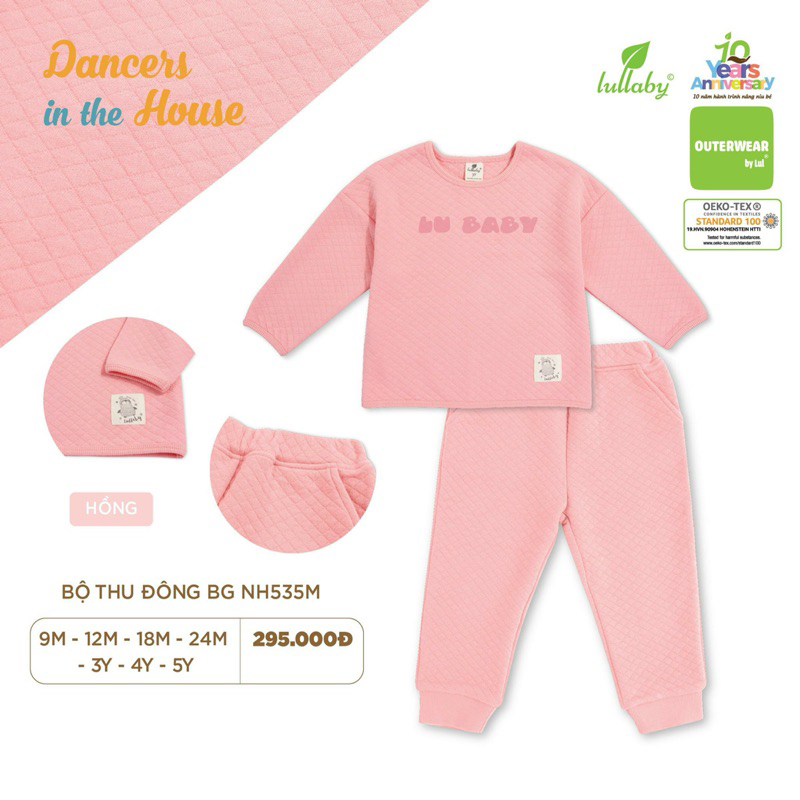 Bộ dài tay chần bông ấm áp - LULLABY