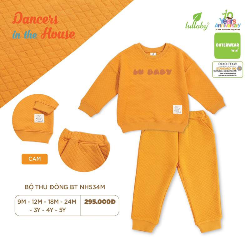 Bộ dài tay chần bông ấm áp - LULLABY