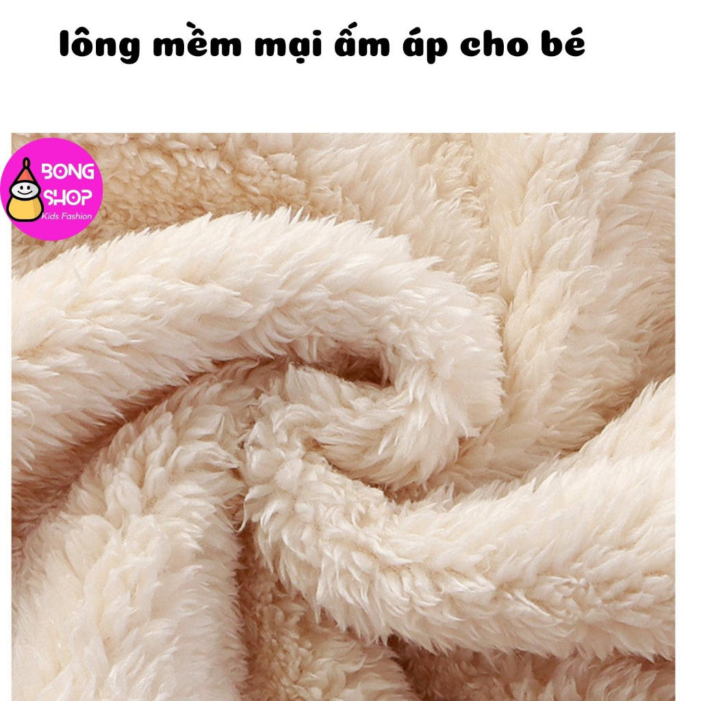 BODY lông cừu hình gấu chất liệu siêu ấm đáng yêu mùa đông  cho bé
