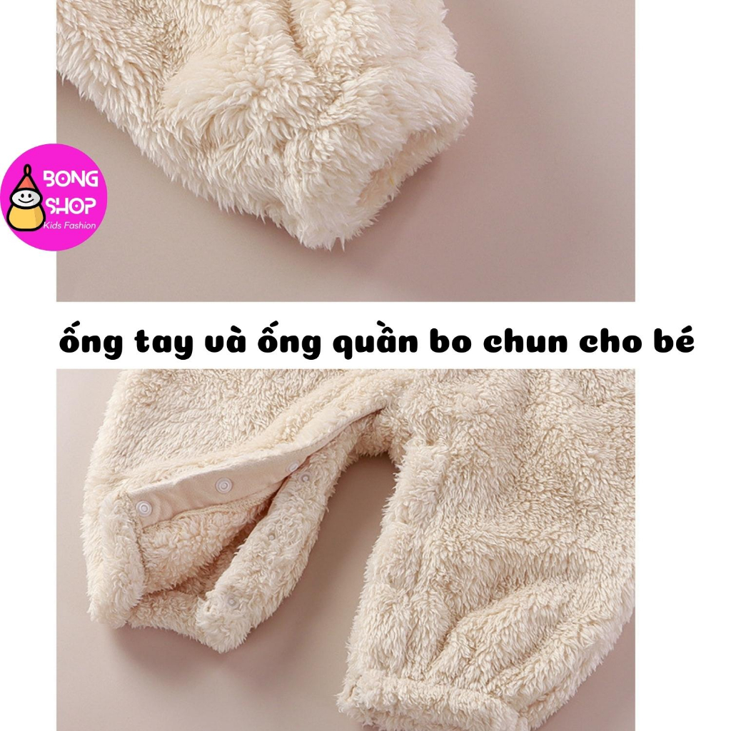BODY lông cừu hình gấu chất liệu siêu ấm đáng yêu mùa đông  cho bé