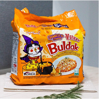Lốc 5 gói mì khô gà cay phô mai quattro samyang hàn quốc - mì cam