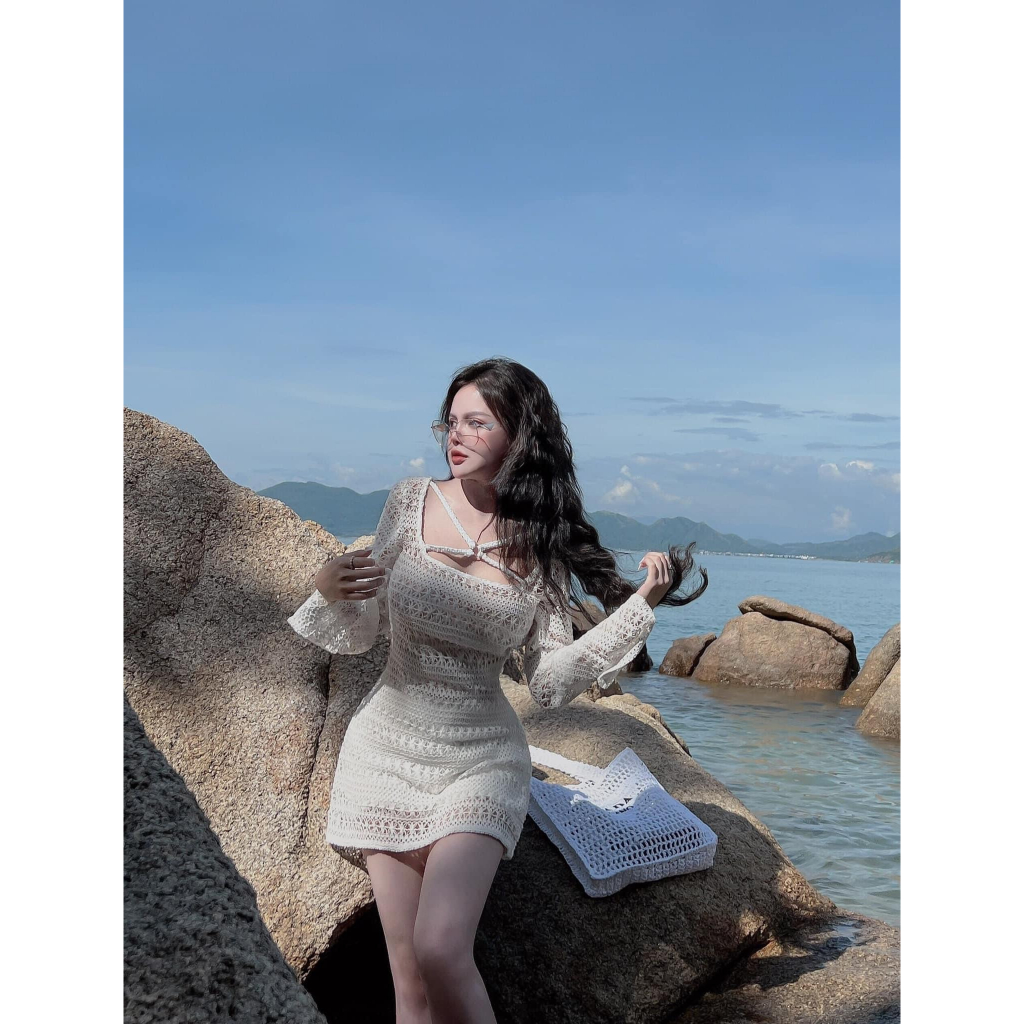 ĐẦM KHOEN REN LƯỚI TAY LOE BIGSIZE