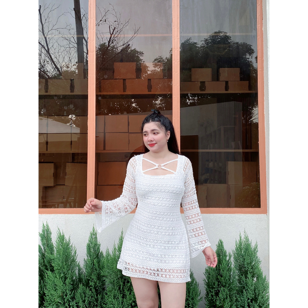 ĐẦM KHOEN REN LƯỚI TAY LOE BIGSIZE