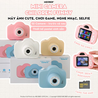 [Tặng thẻ nhớ] Máy ảnh kts children mini camera by Meober - quay, chụp, chơi game, nghe nhạc, thiết kế pastel cute
