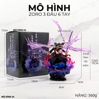 Mô hình Zoro 3 đầu 6 tay Asura full haki roronoa zoro ba đầu sáu tay one piece vua hải tặc figure onepiece fullbox