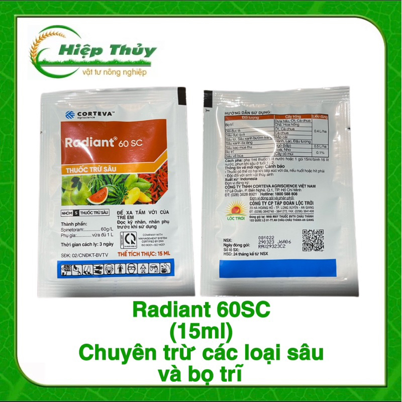 Radiant 60SC  chế phẩm bảo vệ Hoa Hồng và Cây Cảnh