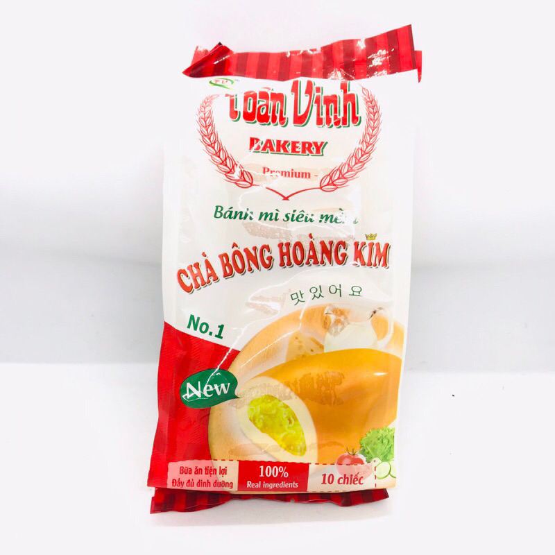 Bánh Mỳ Tươi Toàn Vinh Nhân Sữa Chua/Bơ sữa 200g