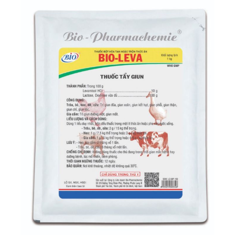 Tẩy giun BIO LEVA 10g