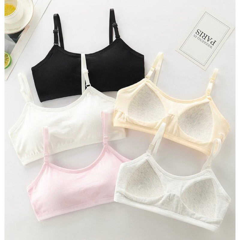 ❤️Áo Lót Lá Mút May Liền Cotton 100%❤️Áo Lót Cài Sau Cho Bé Gái-Đồ Lót 2 Dây