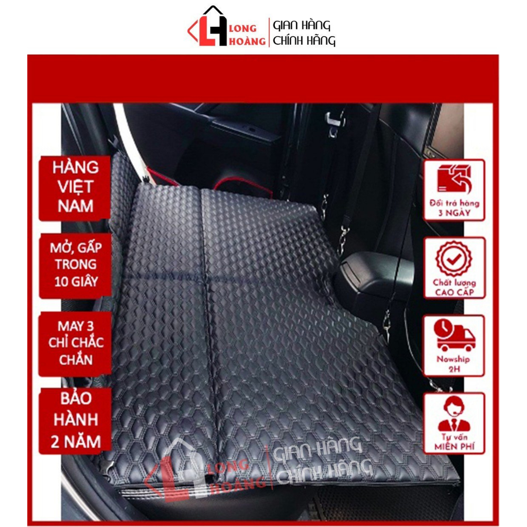 Đệm ô tô dạng treo Long Hoang Đệm giường ngủ ô tô gỗ tự nhiên ép plywood- Chỉ may 3 đường chắc chắn - Bảo hành 2 năm
