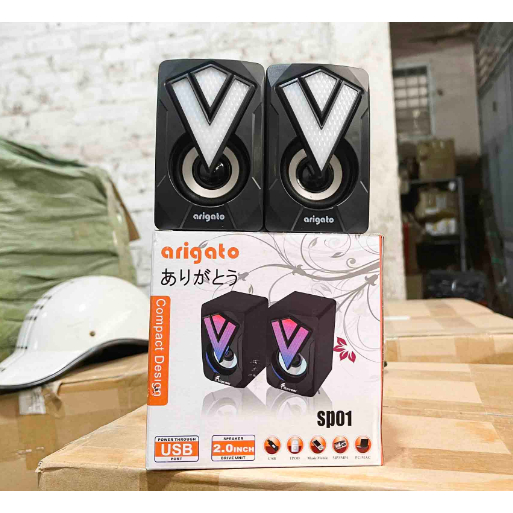 Loa Máy Tính Mini Led LF SP01 Arigatoo- Có Đèn LED RGB, Thiết Kế Độc Đáo, Hàng Chính Hãng