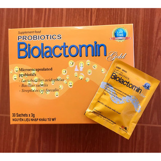 Men tiêu hóa men gói Probiotics BIOLACTOMIN GOLD - Hộp 30 gói kích thích tiêu hóa cân bằng vi sinh đường ruột