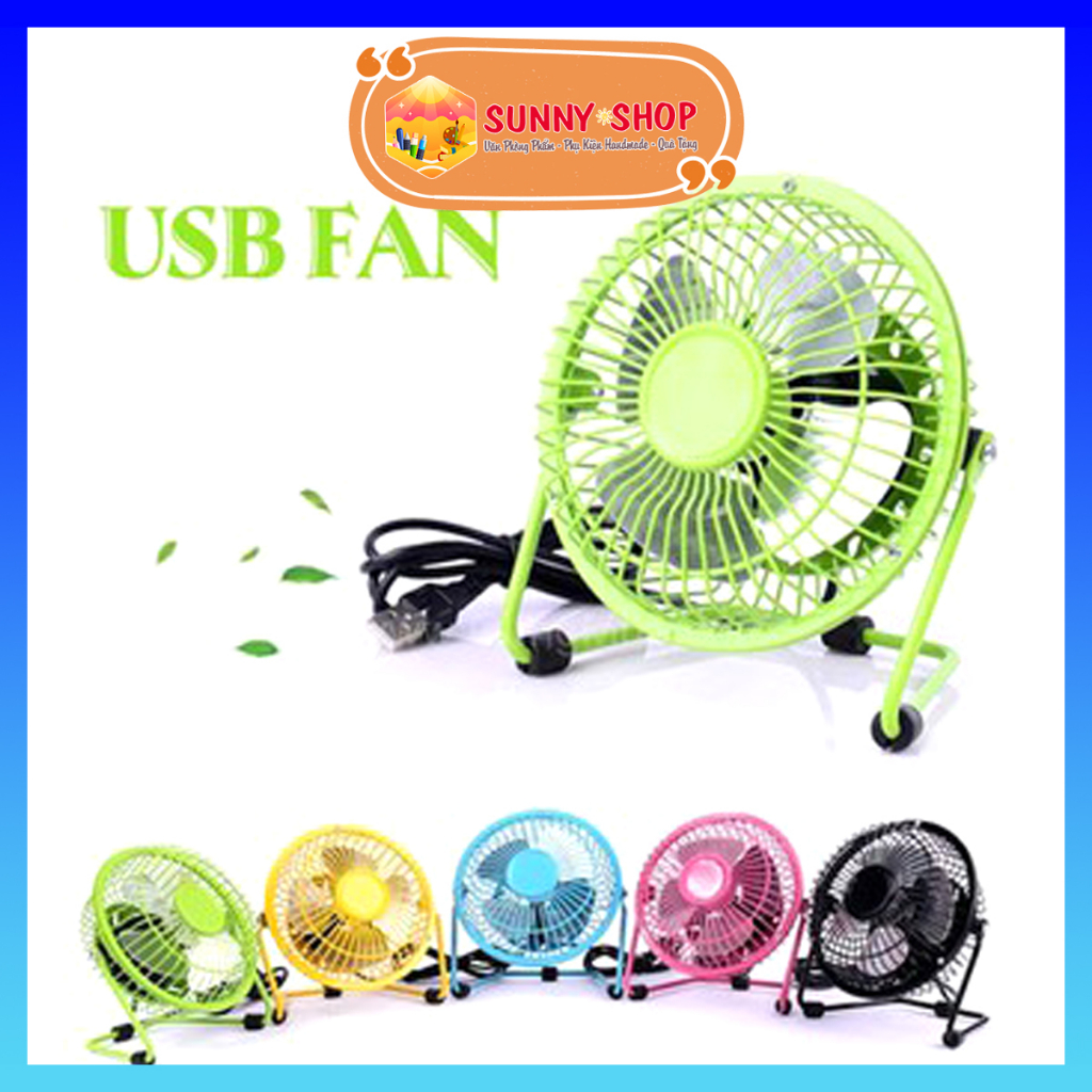 Quạt Lồng Sắt Để Bàn Usb Mini Nhỏ Gọn Siêu Mát