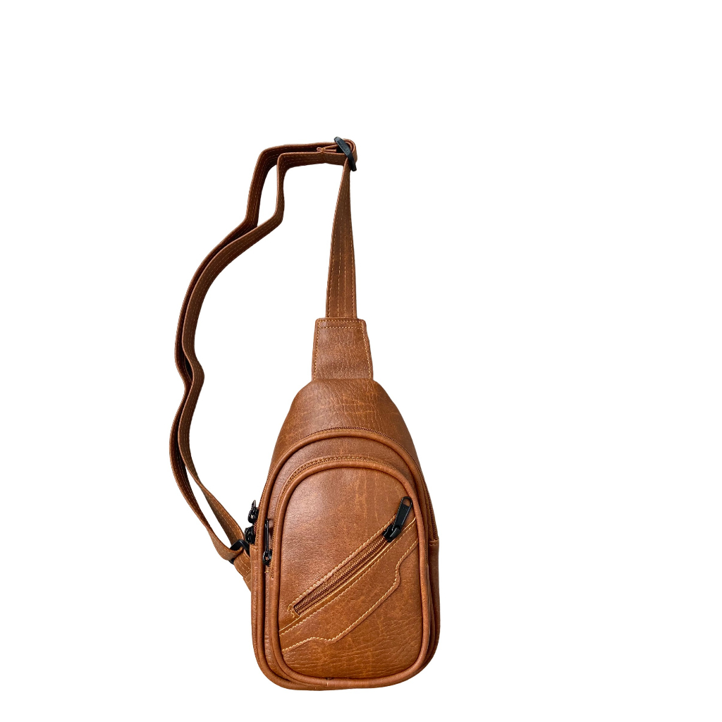 Túi Da Đeo Chéo Da Unisex Phong Cách Hàn Quốc 🎒 FREESHIP EXTRA 🎒 Màu Đen và Da Bò