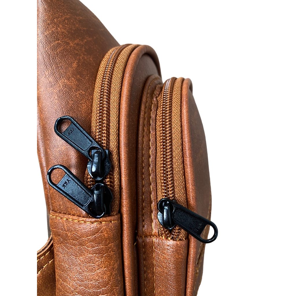 Túi Da Đeo Chéo Da Unisex Phong Cách Hàn Quốc 🎒 FREESHIP EXTRA 🎒 Màu Đen và Da Bò