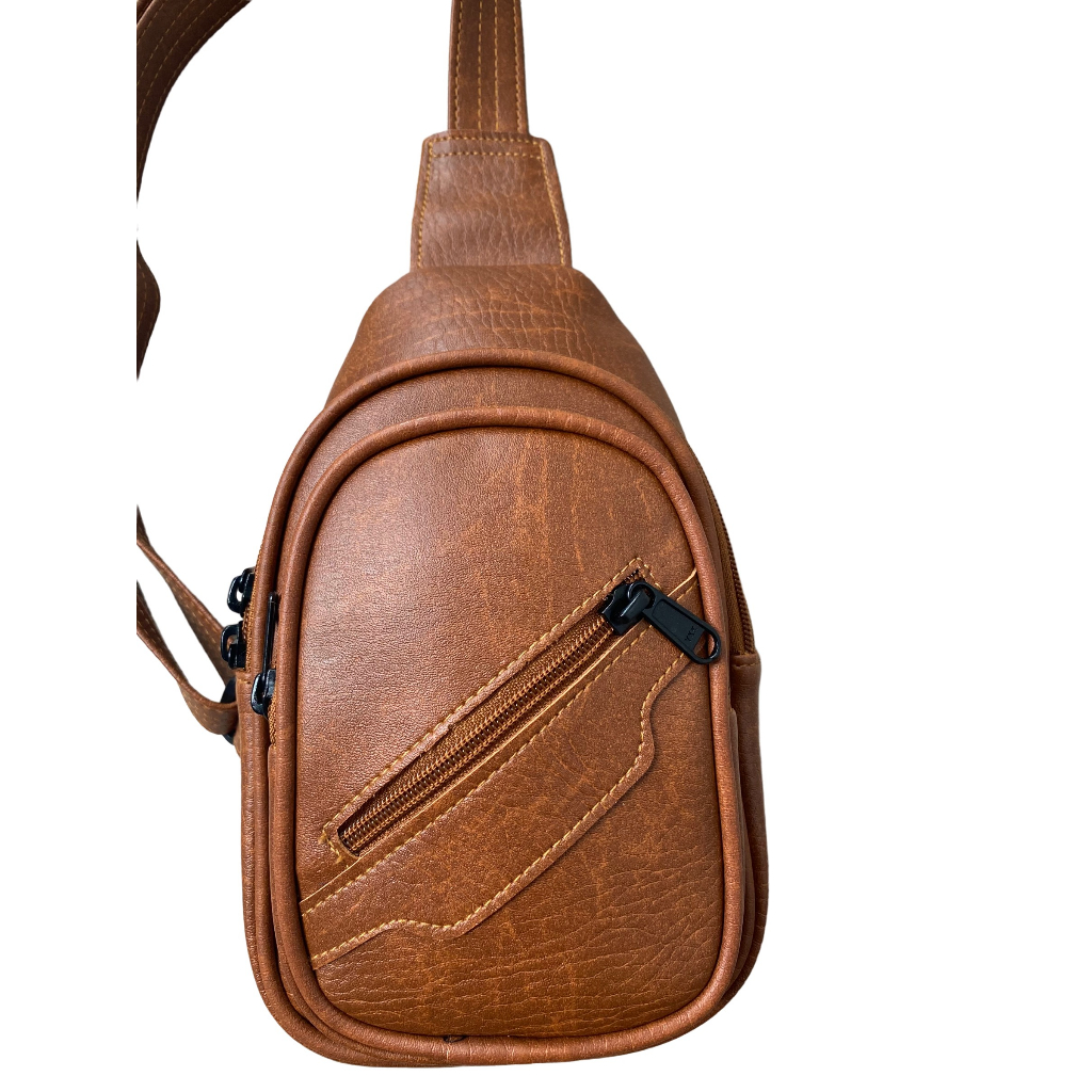 Túi Da Đeo Chéo Da Unisex Phong Cách Hàn Quốc 🎒 FREESHIP EXTRA 🎒 Màu Đen và Da Bò