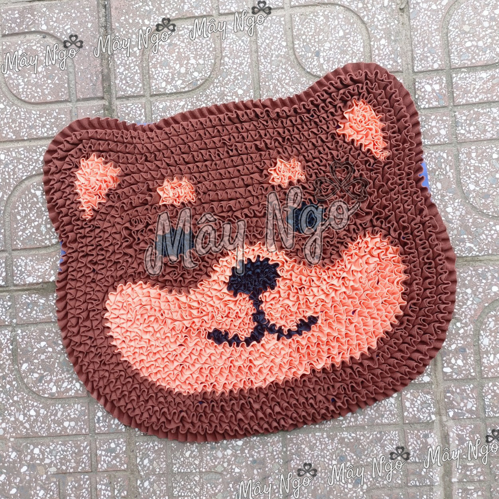 Thảm lau chân hình thú, thảm mặt cún