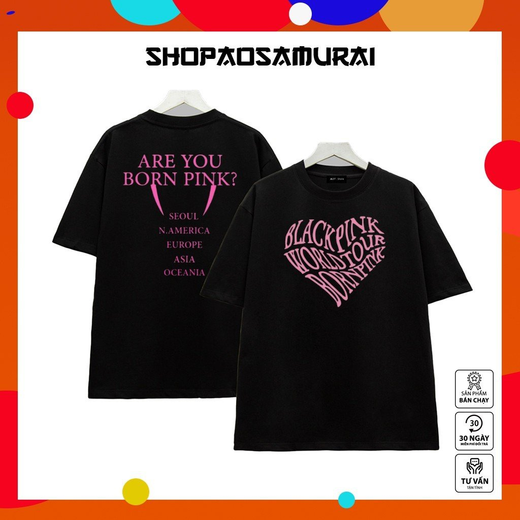 2 Mẫu Áo thun BlackPink - Mẫu áo thun Đen /Trắng in hình logo BronPink, chất vải thun co giãn 4 chiều mới